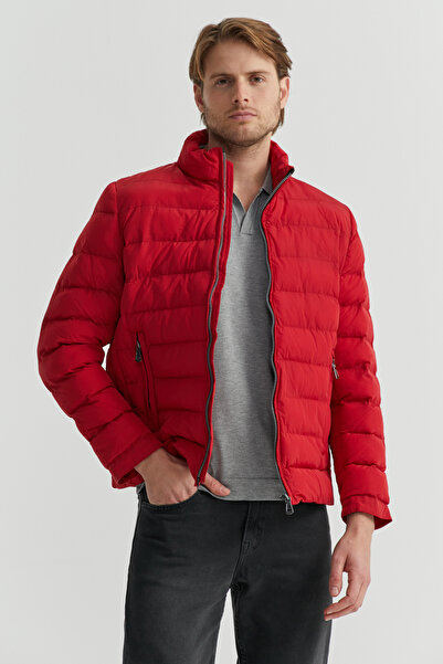 PAULMARK معطف قصير بياقة حكم للرجال