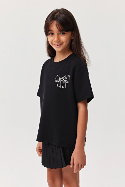 PAULMARK Μπλουζάκι με στάμπα για κορίτσια με λεπτομέρεια υφής