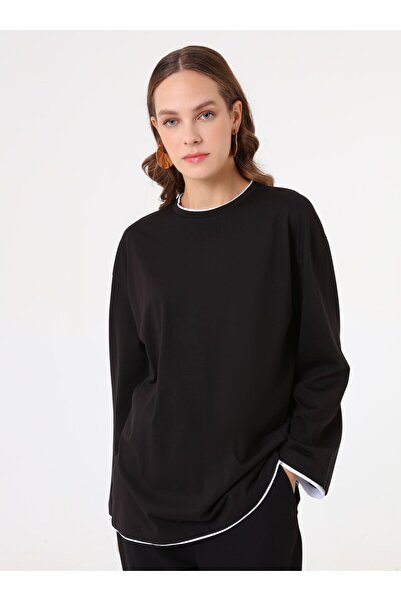 Benin Modern Flowy Tunic - Black - Ecru -