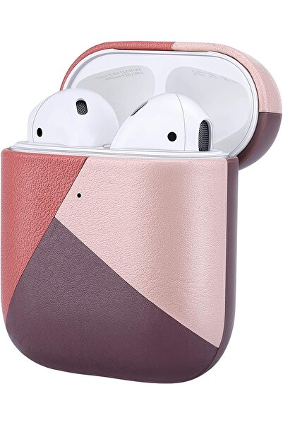 Native Union - Marquetry AirPods Case - Made of Geometric Pattern Leather and Wireless Charger Compa