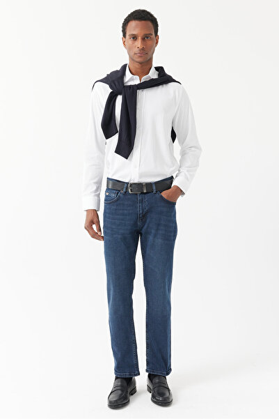 PAULMARK Blugi pentru bărbați talie înaltă slim fit