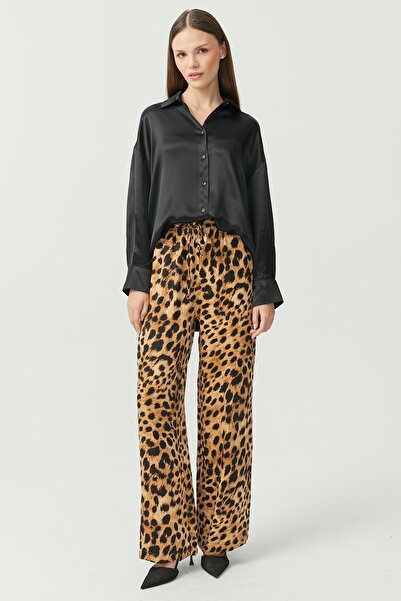 PAULMARK Pantaloni de damă cu model leopard
