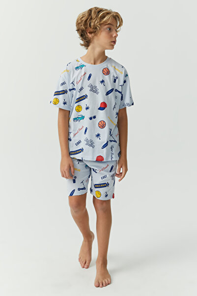 PAULMARK Erkek Çocuk Baskılı Pijama Takım