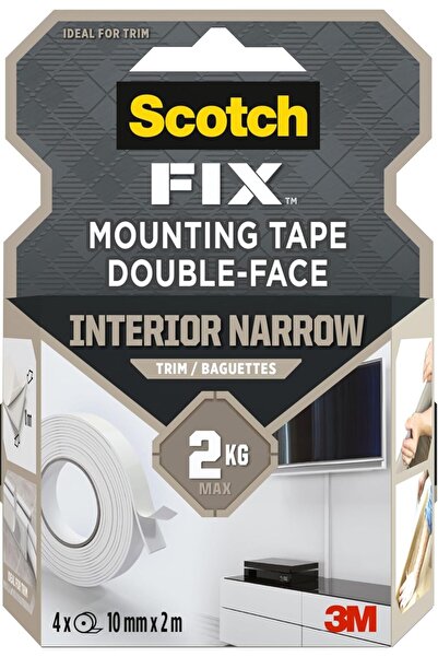 Scotch edge mounting tape, 10 mm x 2 m, single roll, assorted colors