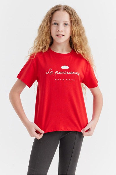 PAULMARK تي شيرت بناتي بطباعة مفصلة