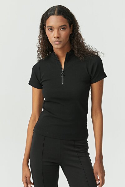 PAULMARK Women's Zippered Blouse