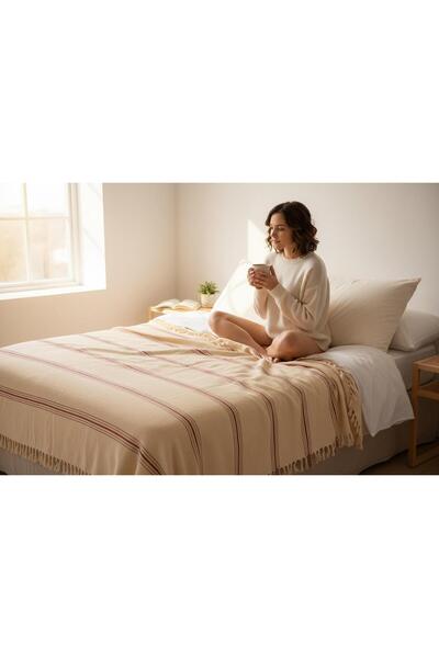 DNRYSL 100% Cotton Double Tasseled Pique, Bedspread 200X320Cm