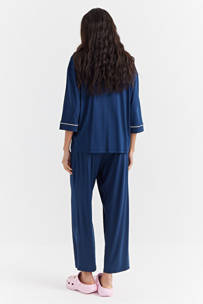 PAULMARK Γυναικείο σετ πιτζάμες με κουμπιά με χαλαρή εφαρμογή