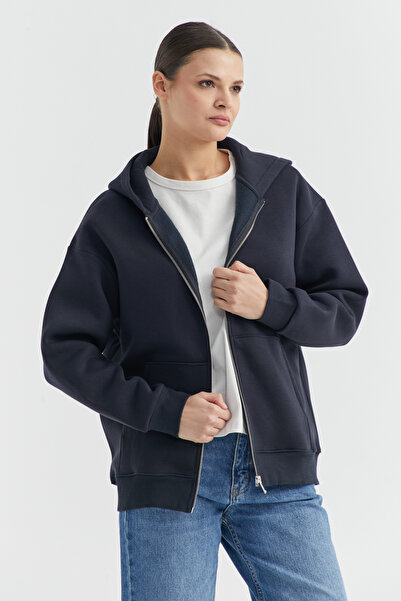 PAULMARK Жіночий светр з капюшоном і застібкою спереду