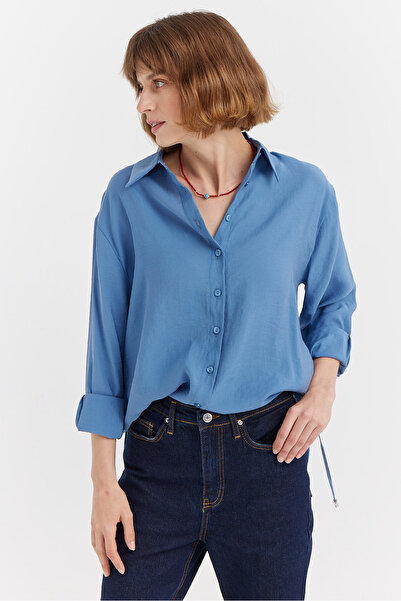 PAULMARK Cămașă basic cu textura moale pentru femei