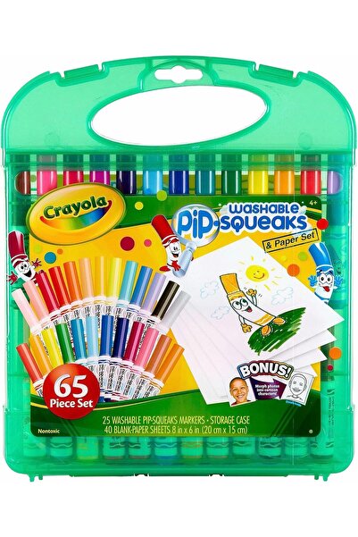 Crayola Pip-Squeaks Washable Super Tips Markers, Broad Tip, 65-Count