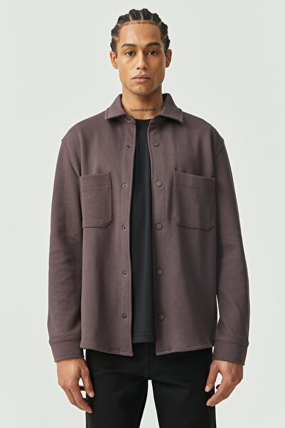 PAULMARK Πουκάμισο με υφή και κουμπωτά κουμπιά