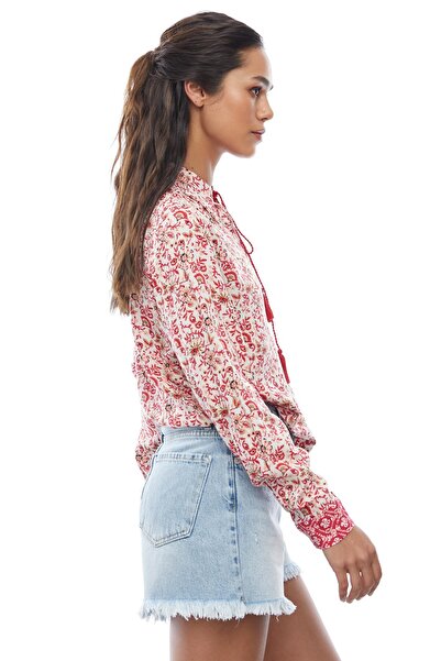 PAULMARK Μπλούζα με γιακά με λεπτομερή μοτίβο