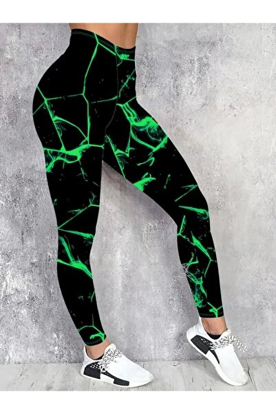 Kanonik Education Women's High Waist Color Detailed Diving Tights