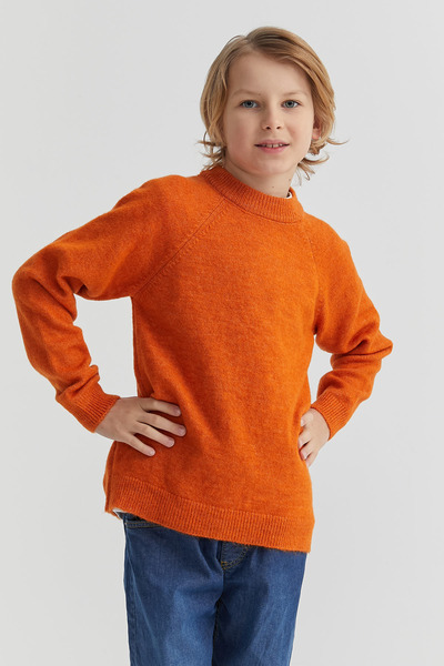 PAULMARK Πλεκτό πουλόβερ για αγόρι με λαιμόκοψη