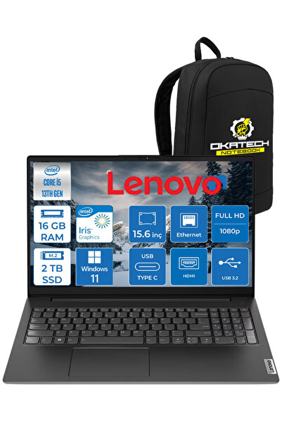 LENOVO V15 G4 İNTEL i5 -13420H 16 GB RAM 2 TB NVM SSD 15.6 ” FHD WİN11PRO NOTEBOOK + OKATECH ÇANTA