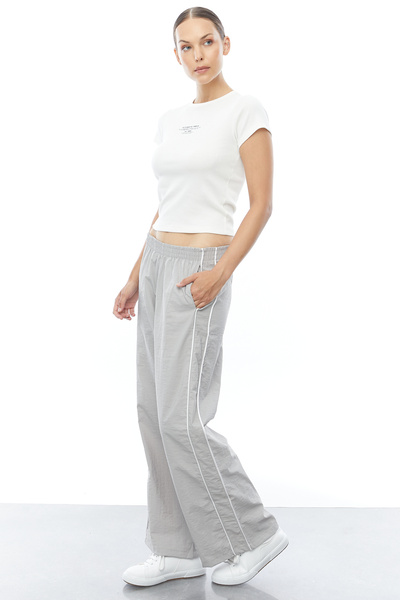 PAULMARK Παντελόνι από ύφασμα αλεξίπτωτου διπλής λωρίδας