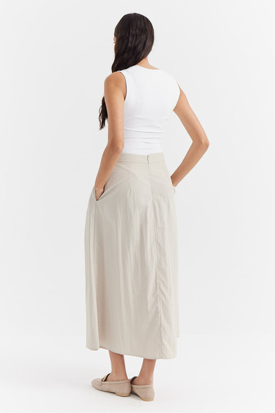 PAULMARK Fusta casual croială largă pentru femei cu buzunare