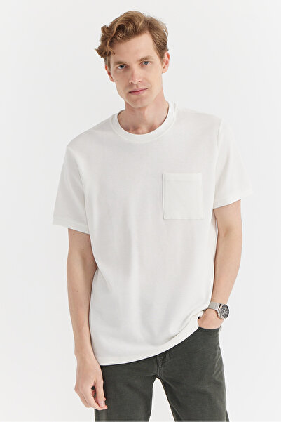 PAULMARK Men's Pocket Detailed Textured T-Shirt