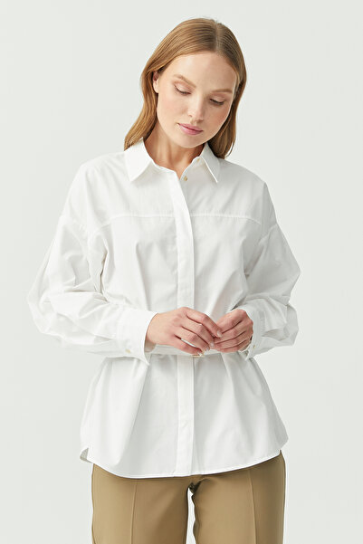 PAULMARK Γυναικείο πουκάμισο με λεπτομέρεια με ζώνη