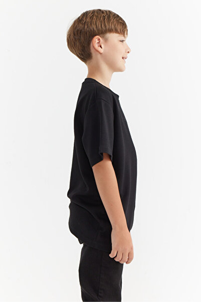 PAULMARK Μπλουζάκι με λεπτομέρεια εκτύπωσης με ανάγλυφο γράμμα για αγόρια