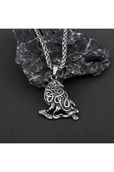 Viking Nordic Mythology Raven Tree of Life S+ Quality 316L Stainless Steel Non-Tarnish Necklace