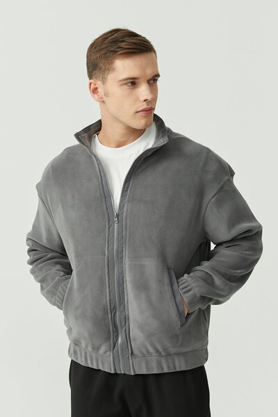 PAULMARK Ανδρικό παλτό από φλις λεπτό και ελαφρύ