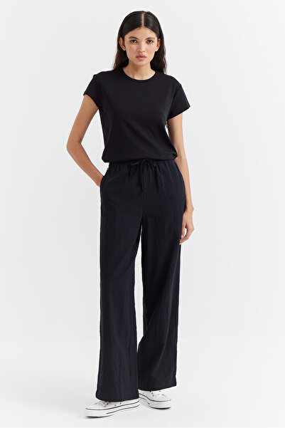 PAULMARK Γυναικείο παντελόνι ριγέ βαμβακερό