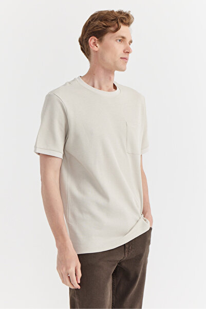 PAULMARK Men's Pocket Detailed Textured T-Shirt