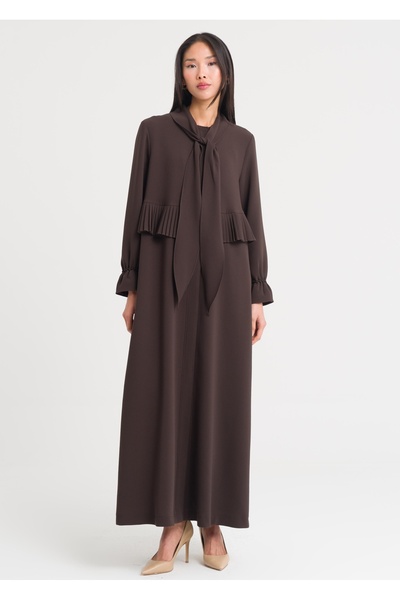 Armağan Yakası Bağlamalı Düğmeli Pardesü