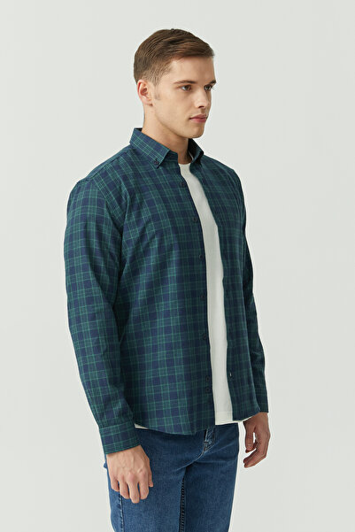 PAULMARK Κανονικό πουκάμισο με καρό σχέδιο