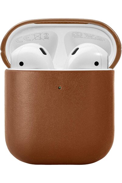 Native Union CLASSIC Leather AirPods Case (Tan) - Italian Leather, Drop-Proof, Wireless Charging