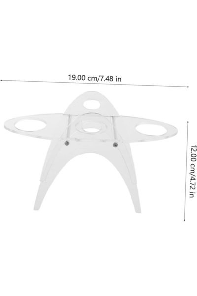 Slasa Transparent Ice Cream & Sushi Holder Rack Dessert Stand 19x12 cm