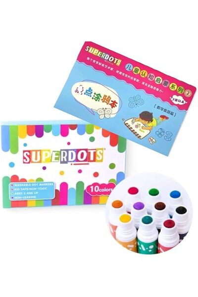 Generic Dot Markers Kit for Kids with Coloring Book - 10 Colors Paint Marker for Toddler | Arts and Crafts S
