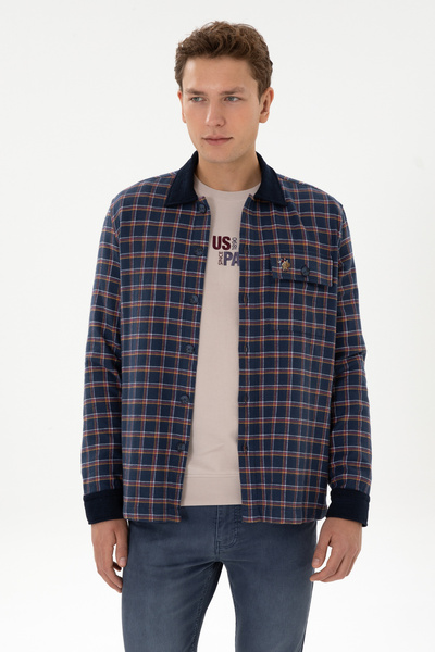 U.S. Polo Assn. Men's Navy Blue Long Sleeve Shirt 50316574-Vr033