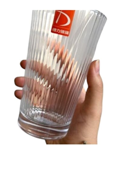 WDA Deli Glass Water Cups, Round Design, Set of 6