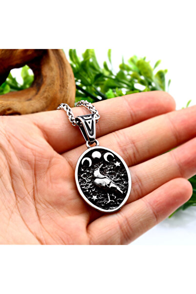Viking Nordic Mythology Design S+ Quality 316L Stainless Tarnish Free Steel Necklace
