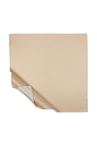 ipekevi Μαντήλι από μετάξι Sand Beige Plain Tivil