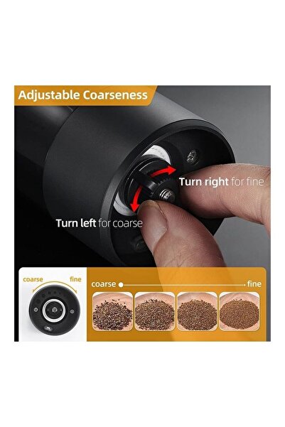 HALAMODO Electric Grinder for Pepper Salt Spice Coffee 0.05 kg 15.0 W Grinder2202198 Black