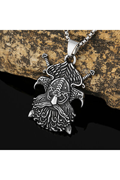 Viking Nordic Mythology Design S+ Quality 316L Stainless Tarnish Free Steel Necklace