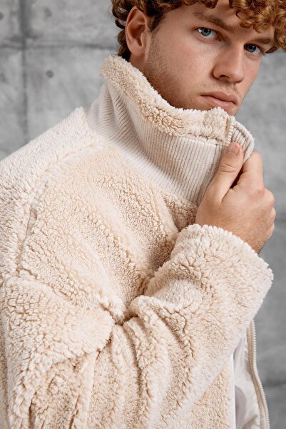 NOMARC Cream Lns Cep Detailled Plush Jacket