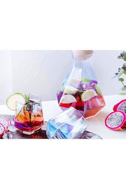 Firebox Set Shine Bright - decantor curcubeu cu pahare iridescente