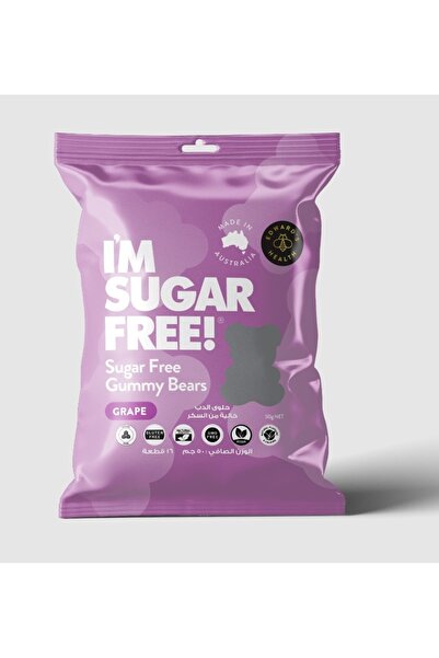 ITS MANUKA Sugar-free bear candy, grapes, 50g (12 sachets * 50g)