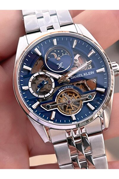 Daniel Klein Men's Wristwatch with Automatic Mechanism Moonlight and Sun Dial 2 Years Warranty Otm.14266.4