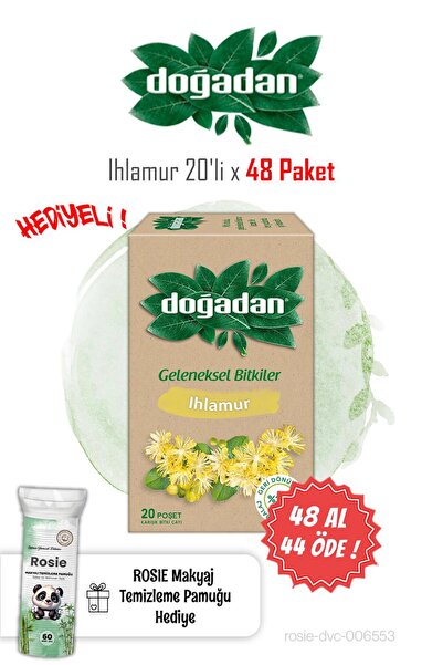 Doğadan شاي الزيزفون 20 عبوة، اشترِ 48 واحصل على 44 مجانًا وروزي