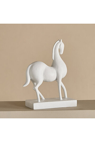 Home Box حصان زخرفي أحادي اللون من مادة البولي ريزين، أخضر زاهٍ، لتزيين الطاو...