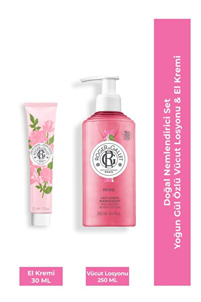 Roger&Gallet Doğal Nemlendirici Set - Yoğun Gül Özlü Vücut Losyonu & El Kremi