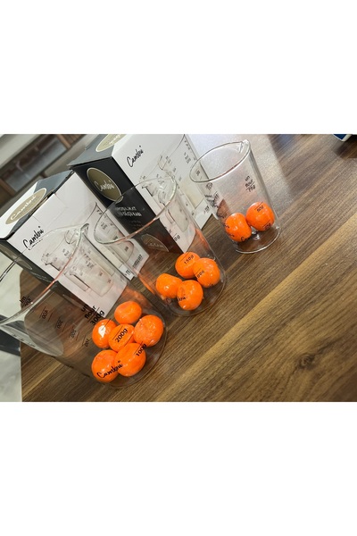 Coffee 3 lü cam ölçü bardağı