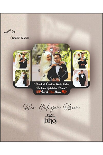 BİRHEDİYENOLSUN Kişiye Özel Duvar Saati