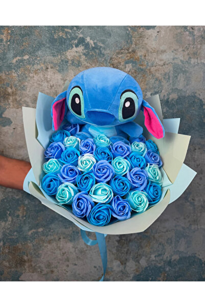 Atelierul cu daruri Buchet de flori cu Stitch Albastru